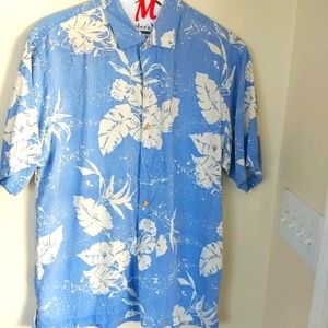Tommy Bahama Hawaiian 100% Silk Button up shirt, Size Large